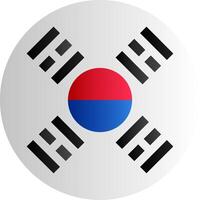 Flag of South Korea Gradient vector