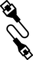 Durable Ethernet Network Cable Glyph vector