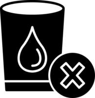 Contaminated Drinking Water Alert Glyph vector