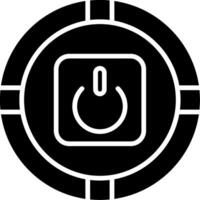 Engine Start Button Glyph vector