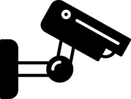 Ceiling Mounted Security Camera Glyph vector