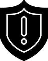 Authentication Failed Alert Glyph vector