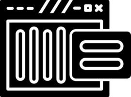 Mobile Hamburger Menu Icon Glyph vector