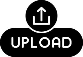 File Upload Button Glyph vector