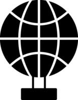 Rotating World Globe Glyph vector