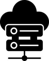 Data Center Server Rack Glyph vector