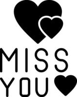 Thinking of You Today Glyph vector