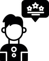 Genuine Client Testimonials Display Glyph vector