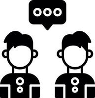 Secure Client Freelancer Communication Glyph vector