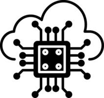 Cloud Computing Network Icon Glyph vector