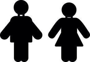 Public Station Restroom Facilities Glyph vector