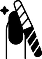 Shiny Finish Nail Buffer Glyph vector