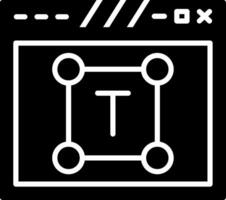 Clean Web Typography Style Glyph vector