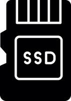 Fast Loading SSD Storage Glyph vector