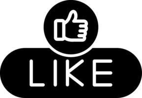 Like Content Button Glyph vector