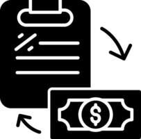 Refinancing Existing Loan Glyph vector