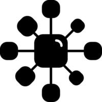 Wired and Wireless Network Nodes Glyph vector