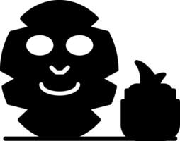 Oxygenated Bubble Sheet Mask Glyph vector
