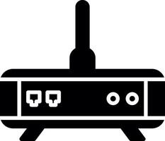 High Speed Gaming Router Glyph vector