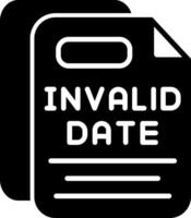 Invalid Data Format Error Glyph vector