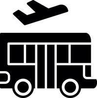 Airport Shuttle Bus Service Glyph vector