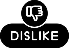 Dislike Reaction Button Glyph vector
