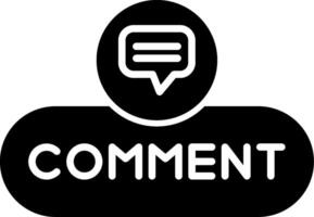 Comment Submit Button Glyph vector