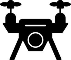 Quad Drone with Camera Glyph vector