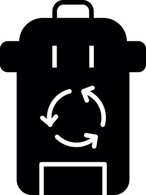 Recyclable Waste Bin Glyph
