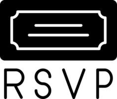 RSVP Confirmation Request Glyph vector