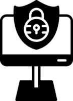 Anti Virus Security Software Glyph vector