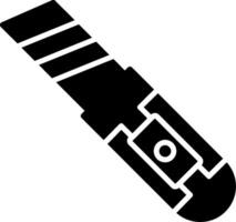 Folding Utility Knife Glyph vector
