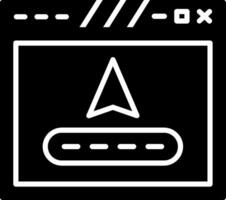 Clear Website Navigation Flow Glyph vector