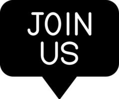 Invitation to Join Us Glyph vector