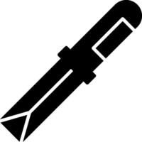 Beveled Wood Chisel Glyph vector