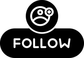 Follow User Button Glyph vector