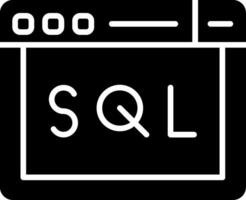 SQL Query Language Snippet Glyph vector