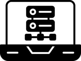 NoSQL Flexible DB Structure Glyph vector