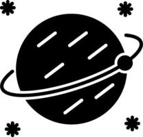 Rotating Planet Graphic Glyph vector