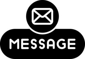 Message User Button Glyph vector