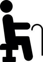 Designated Priority Seating Section Glyph vector