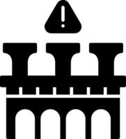 Ancient Roman Aqueduct Channel Glyph vector