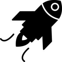 Space Rocket Launch Glyph vector