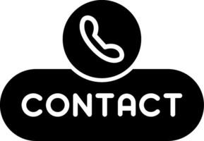 Contact Support Button Glyph vector
