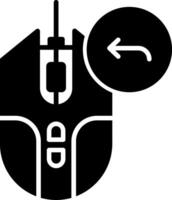 Go Back Button Glyph vector