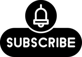 Subscribe Now Button Glyph vector