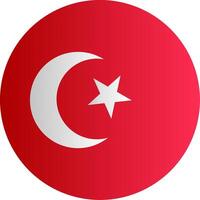 Flag of Turkey Gradient vector