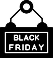 Black Friday Tag Badge Glyph vector