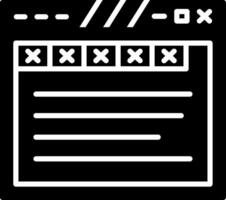 Organized Website Tabs Layout Glyph vector