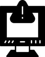 Unexpected Process Interruption Alert Glyph vector